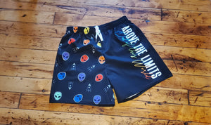 Out of This World Multicolor Alien Split Shorts